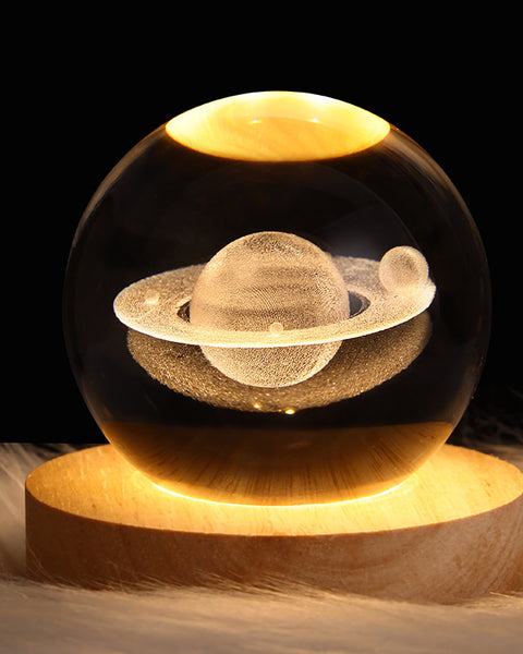 Luminous Starry Sky and Planets Moon Moon Crystal Ball Small Night Lamp Projection Ambience Light Creative Gift New Strange Gift